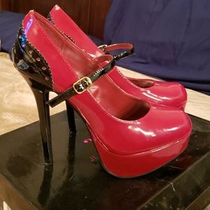 JustFab platform toe heels